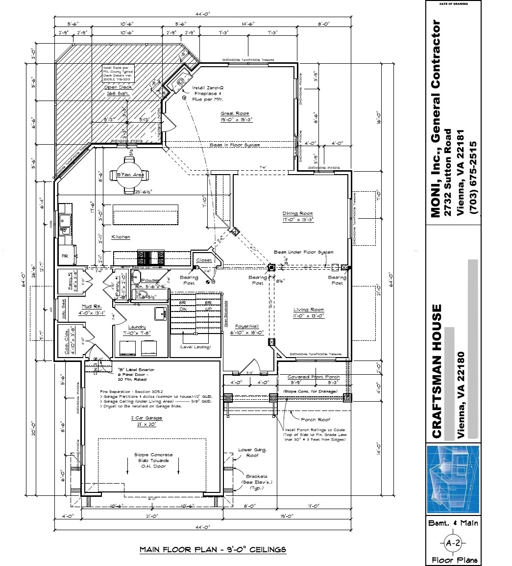 Sheet A-2 - Basement & Main Floor Plans - 01-10-2014 (2)