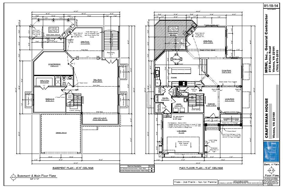 Sheet A-2 - Basement & Main Floor Plans - 01-10-2014 (3)