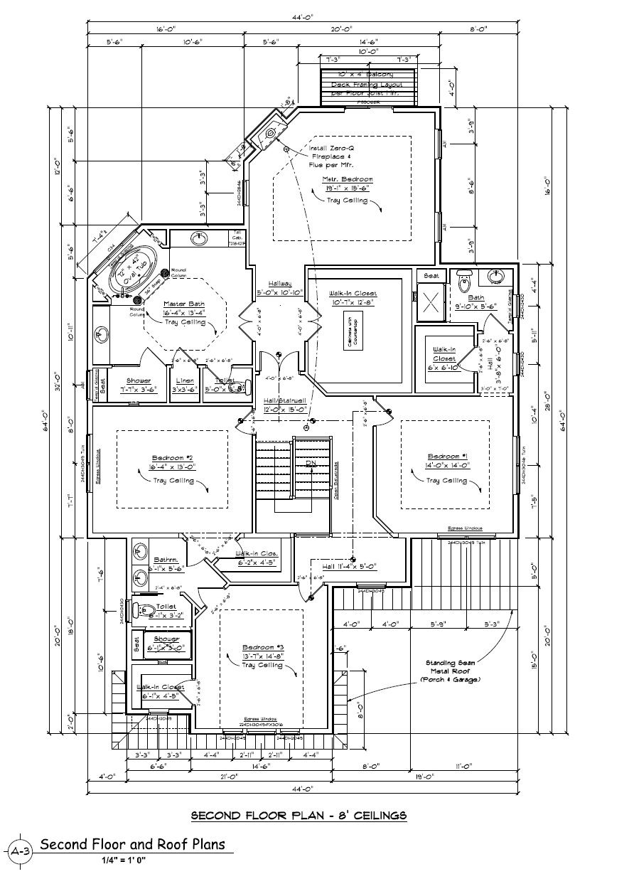 Sheet A-3 - Second Floor and Roof Plans - 01-10-2014 (1)